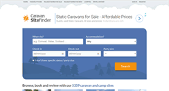 Desktop Screenshot of caravansitefinder.co.uk